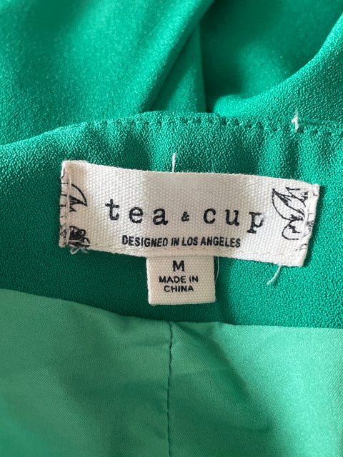 Pantalon Tea & Cup Fluido Verde-Talla M