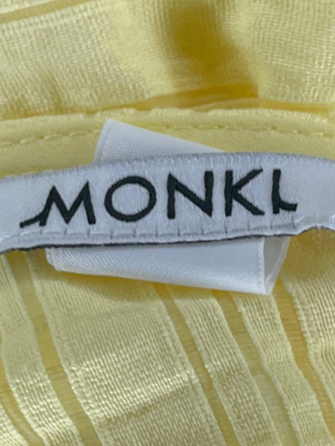 Vestido Monki Rayas Mangas Amarillo-Talla 40