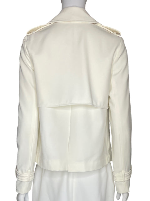 Chaqueta Color Siete Fluida Blanco - Talla S