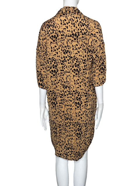 Vestido Whistles Animal Print Marron-Talla S