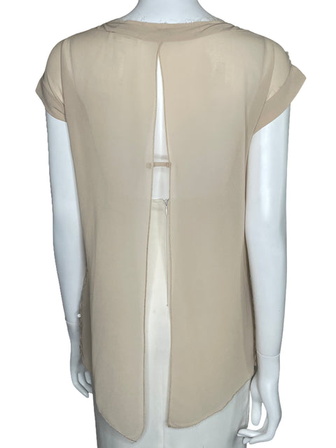 Blusa Lab Lentejuelas Back Out Beige-Talla M