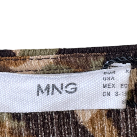 Vestido MNG Cross Body Camuflado Verde-Talla XS