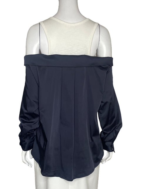 Camisa Pink Filosofy Combinada Negro - Talla S