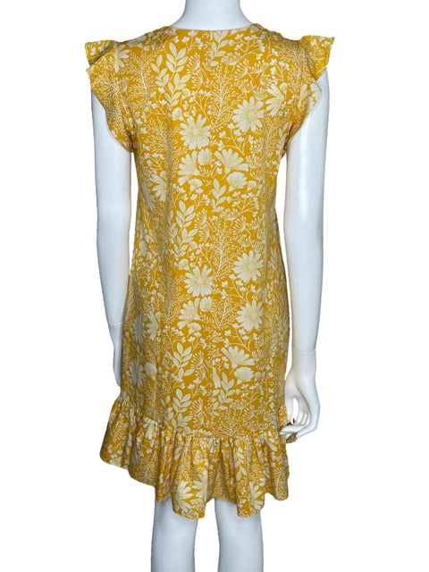 Vestido Camila Floral Fluido Amarillo-Talla 4