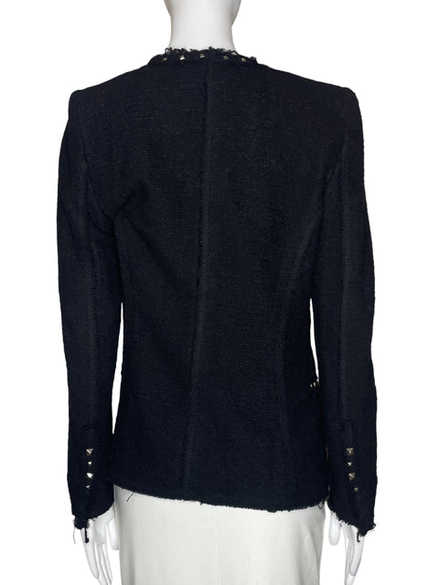 Chaqueta Zara Tachas Brillo Negro-Talla S