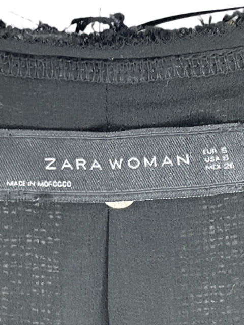 Chaqueta Zara Tachas Brillo Negro-Talla S