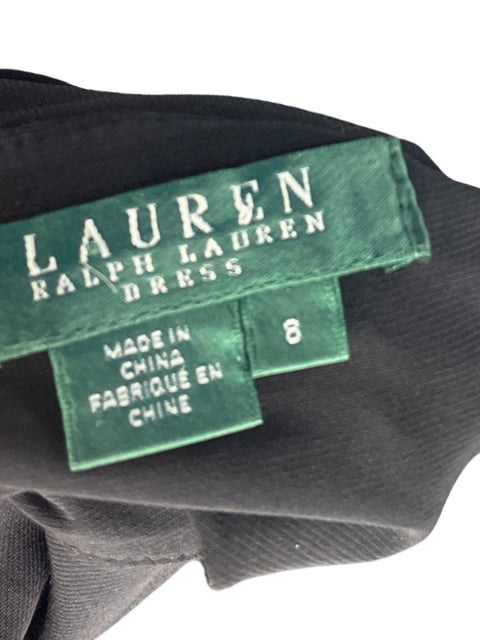 Vestido Ralph Lauren Drapeado Negro - Talla 8