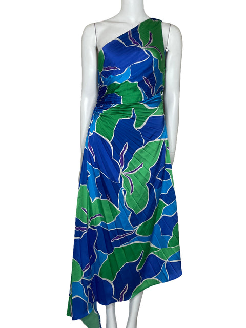 Vestido She+Sky Plisado Cut Out Azul-Talla M