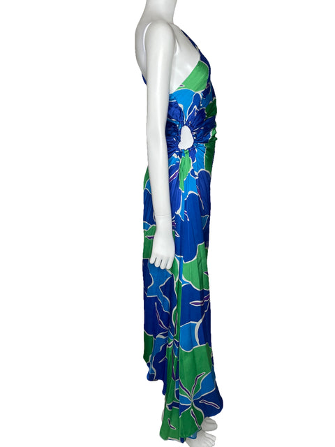 Vestido She+Sky Plisado Cut Out Azul-Talla M