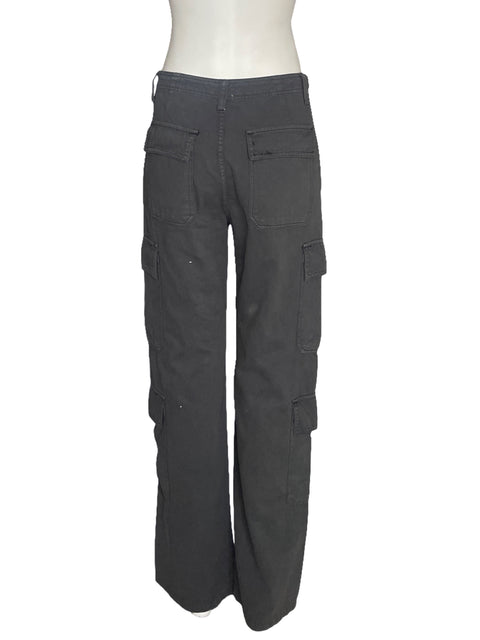 Pantalon Zara Cargo Bolsillos Gris - Talla 4