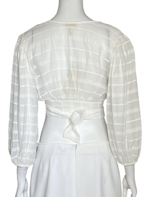 Top Studio F Manga Larga Blanco-Talla XS