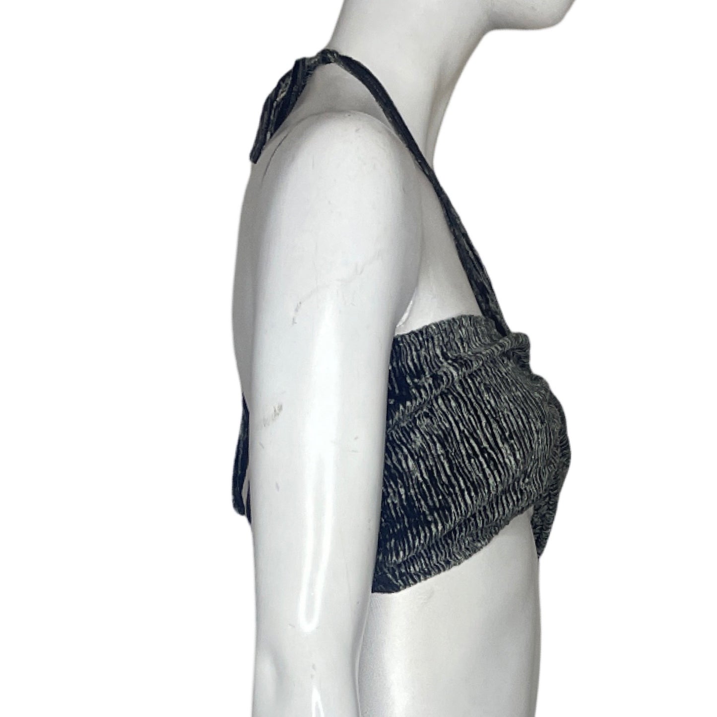 Top Pretty Garbage Plegado Gris-Talla M