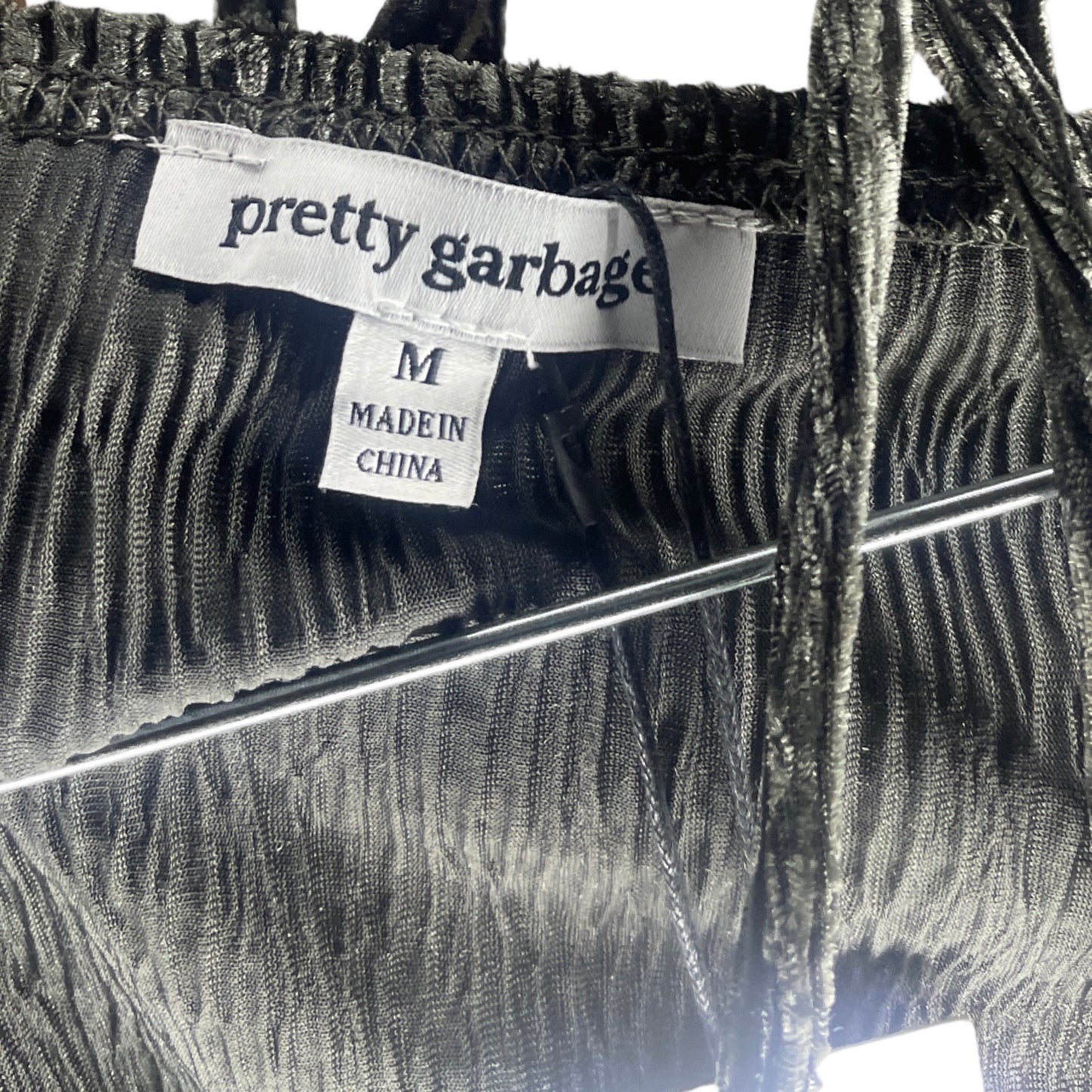 Top Pretty Garbage Plegado Gris-Talla M