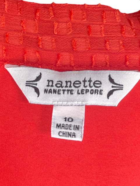 Vestido Nanette Camisero Rojo-Talla 10