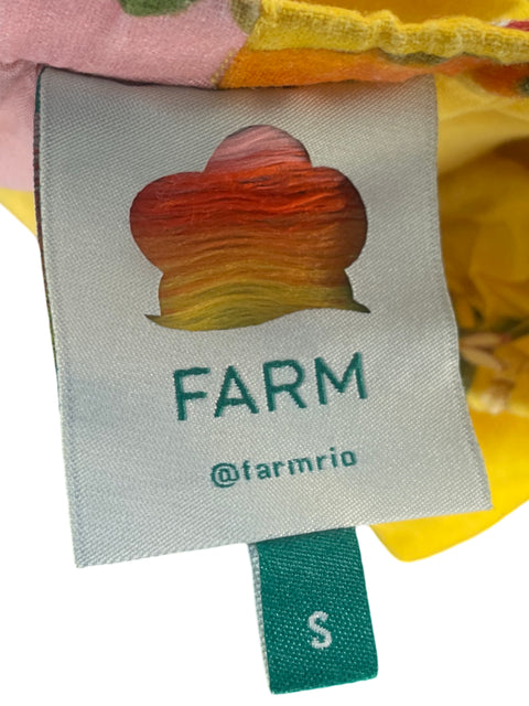 Vestido Farm Rio Cross Body Amarillo-Talla S
