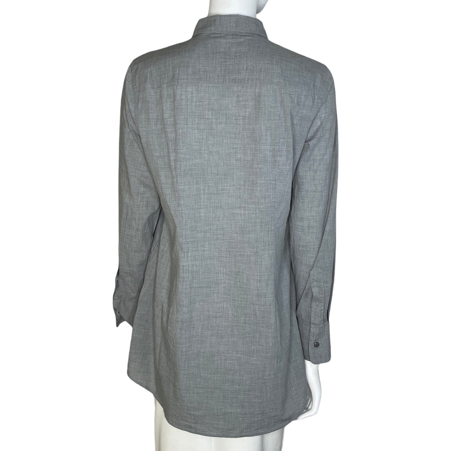 Camisa Theory Bolsillo Manga Larga Gris-Talla L