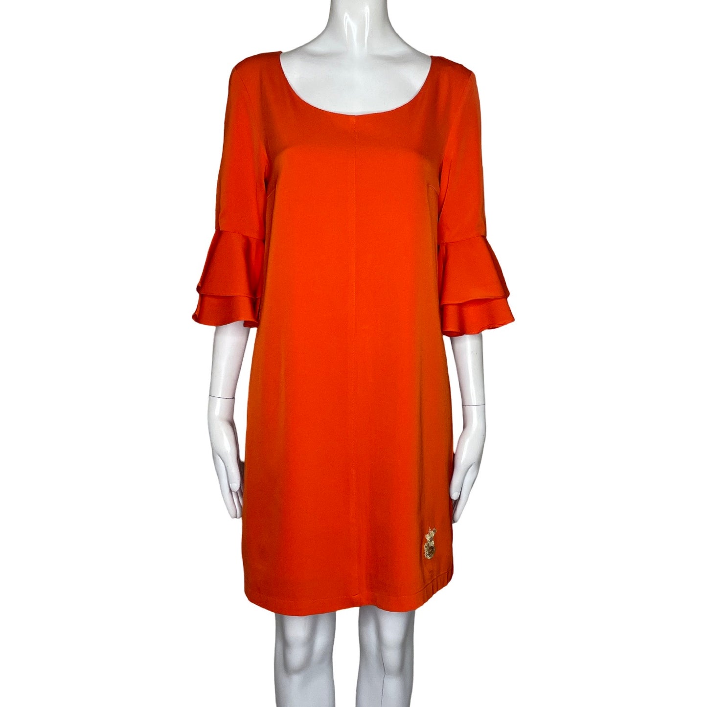 Vestido Lavand Liso Naranja-Talla XS