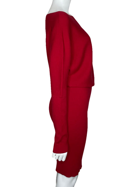 Vestido Banana Republic Acanalado Mini Rojo-Talla S