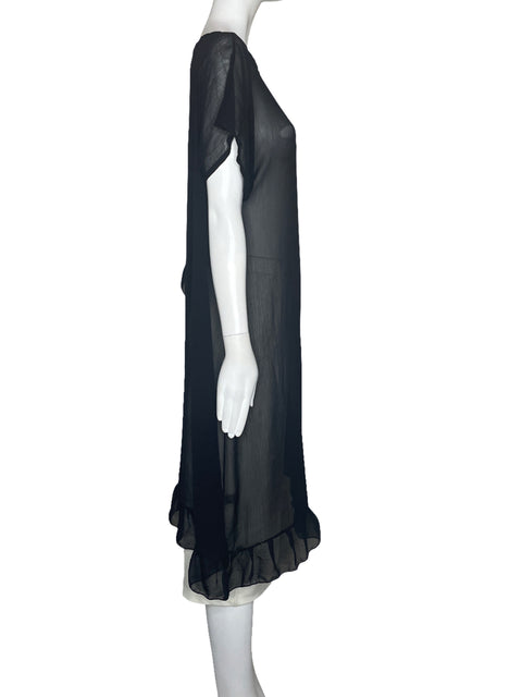 Salida Tesoro Vuelo Transparente Negro-Talla S