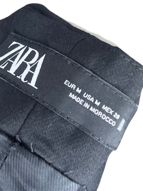 Blusa Zara Strapless Botones Negro - Talla M
