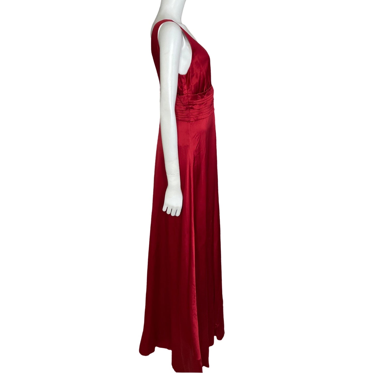 Vestido Carolina Herrera Maxi Plisado Rojo-Talla 8