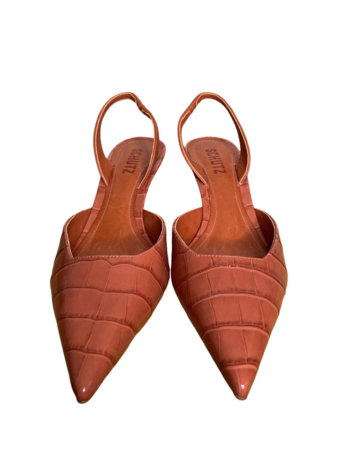 Calzado Schutz Paola Mid Sling Pump Naranja-Talla 7.5