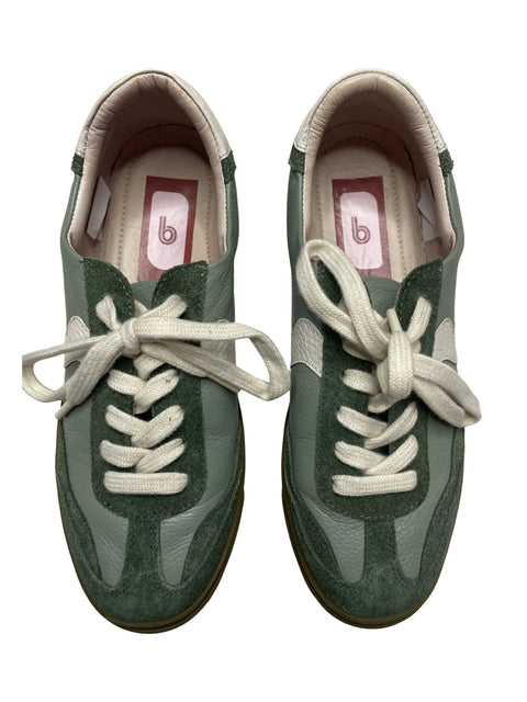 Calzado Bon Bonite Cuero Carnaza y Napa Verde - Talla 8