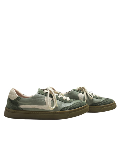 Calzado Bon Bonite Cuero Carnaza y Napa Verde - Talla 8