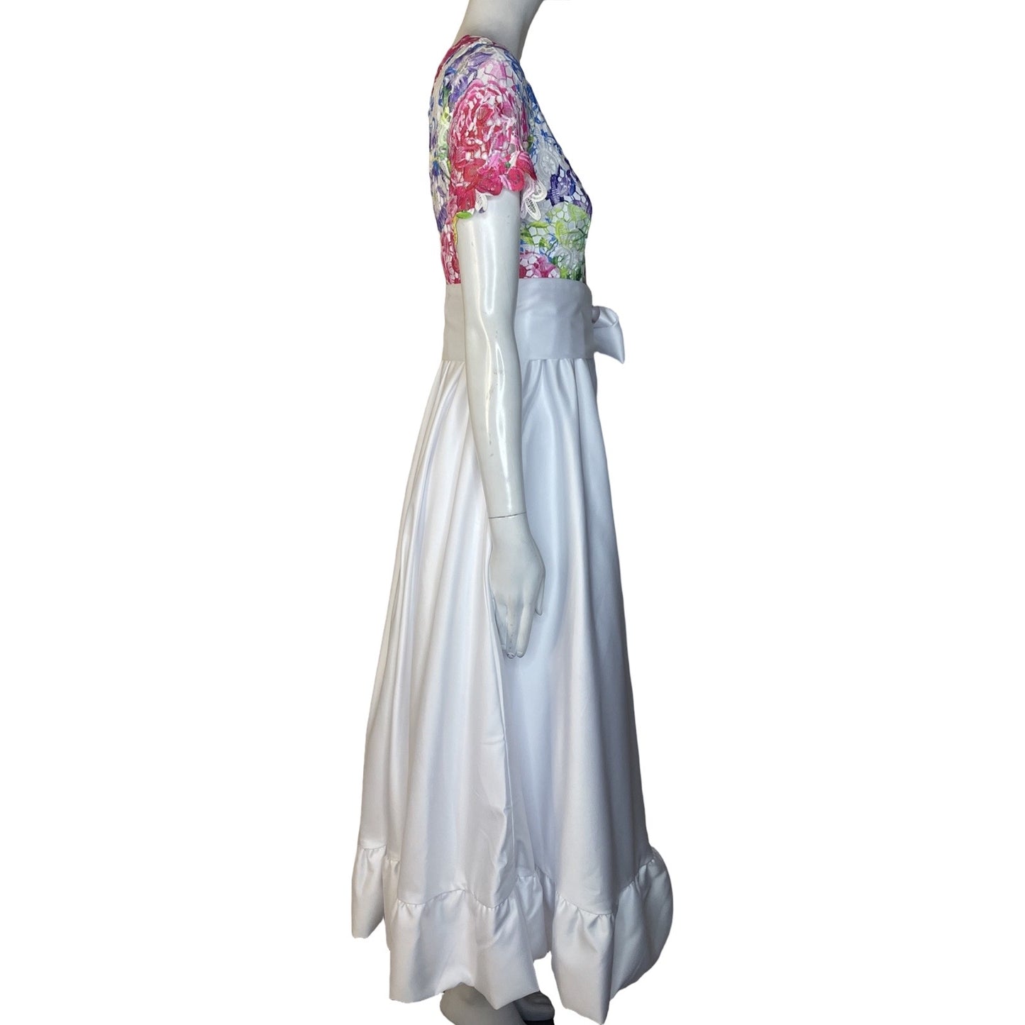 Vestido Valar One Shoulder Tejido Blanco-Talla S