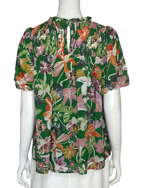 Blusa TCEC Estampado Floral Verde-Talla M