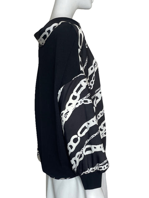 Blusa Purificaciòn Garcia Eslabones Negro-Talla M