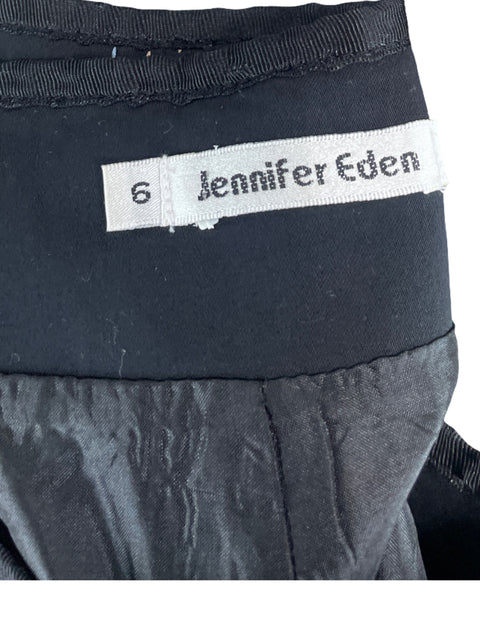 Falda Jennifer Eden Bordado Negro-Talla 6
