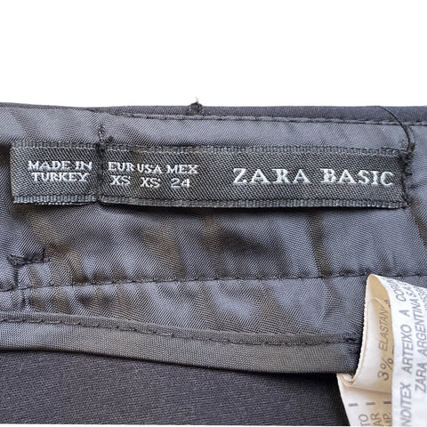 Faldadshort Zara Mini Asimetrico Negro-Talla XS