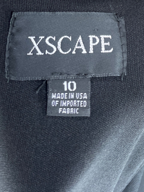 Vestido Xscape Halter Estampado Gris-Talla 10