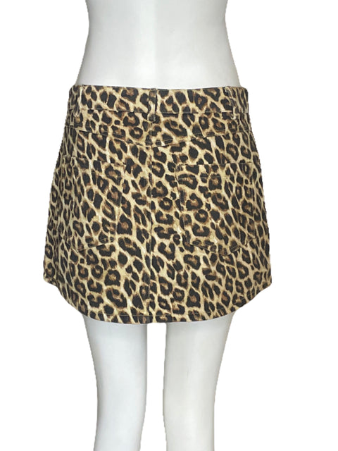 Falda Tesoro TPS Mini Cremallera Marron-Talla S