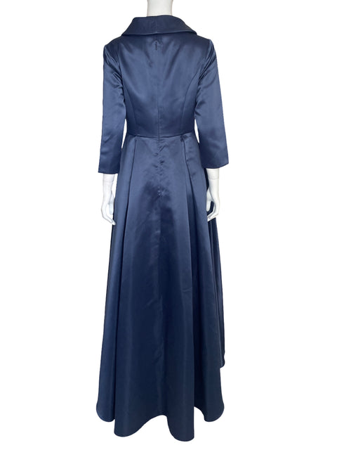 Vestido JJS House Satinado Azul Navy-Talla M