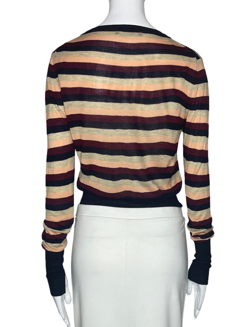 Sueter Zara Lineas Mangas Azul-Talla S