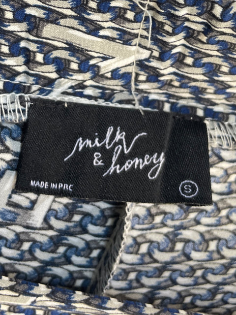 Pantalón Milk & Honey Estampado Azul-Talla S