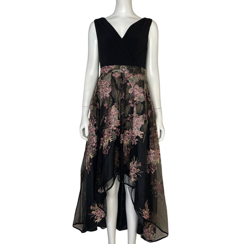 Vestido Tesoro TPS Brillante Floral Negro - Talla M