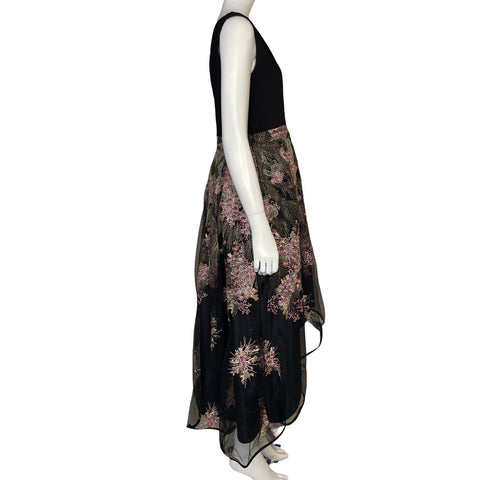 Vestido Tesoro TPS Brillante Floral Negro - Talla M