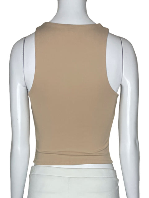 Top Express High Neck Beige-Talla XS