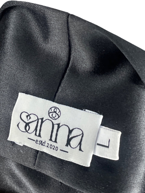 Vestido Sanna Cremallera Midi Negro-Talla L