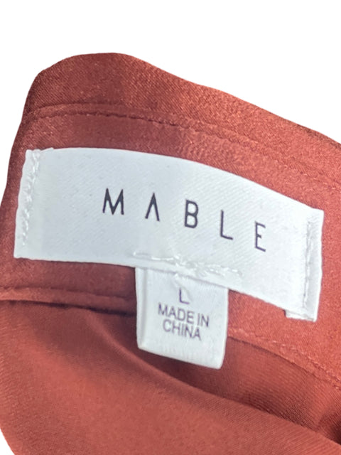 Vestido Mable Camisero Drapeado Marron-Talla L
