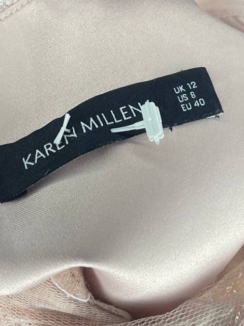 Vestido Karen Millen Encaje Beige-Talla 8