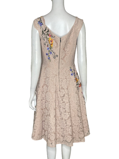 Vestido Karen Millen Encaje Beige-Talla 8