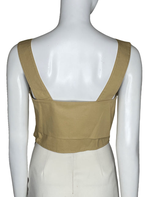 Top Eva Franco Trench Abotonado Beige-Talla 4