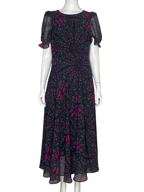 Vestido Ted Baker Estampado Azul-Talla 3