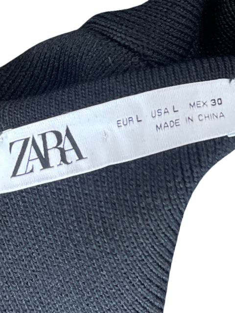 Chaqueta Zara Punto Negro-Talla L