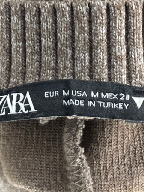 Sweater Zara Basico Marron-Talla M