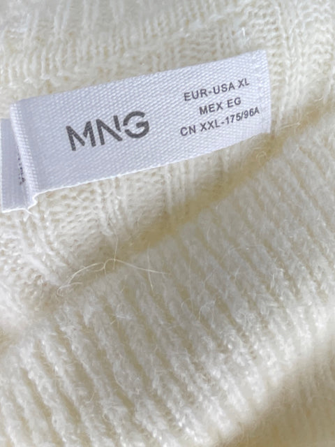 Sweater MNG Turtleneck Blanco-Talla XL